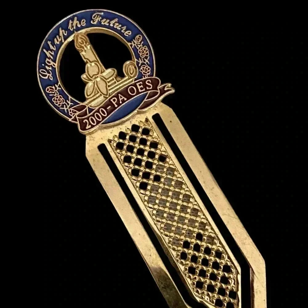 Masonic Freemason Order of Eastern Star Metal Bookmark PA 2000 OES